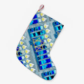 Hanukkah Candles mit Gold Star von David Kleiner Weihnachtsstrumpf (Vorderansicht (hängend))