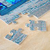 Hanukkah Candles mit Gold Star von David Puzzle (Seite)