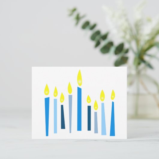 Hanukkah Candles Postkarte (Stehend Vorderseite)