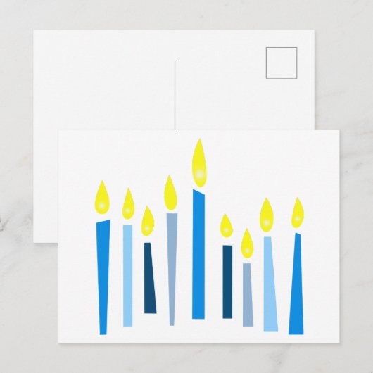 Hanukkah Candles Postkarte (Vorne/Hinten)