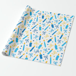 Hanukkah Candles Wrapping Paper Geschenkpapier