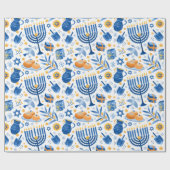 Hanukkah Candles Wrapping Paper Geschenkpapier (Flach)