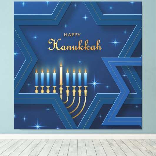 Hanukkah Canvas Print Leinwanddruck (Insitu (Holzboden))