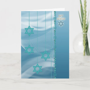 Hanukkah Card Blue Feiertagskarte