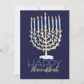 Hanukkah Card Blue Feiertagskarte (Vorderseite)