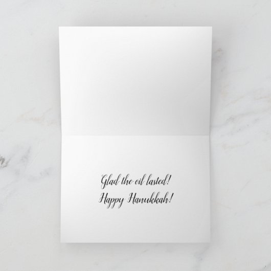 Hanukkah Card  Dankeskarte (Innenseite)