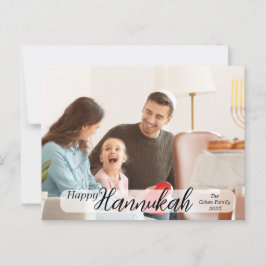 Hanukkah Card Familienurlaub Foto Segen Postkarte