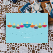 Hanukkah Card farbenfrohe Öllampe Menorah | Himmel Einladung