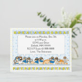 Hanukkah Card Party Einladung 7" x 5" Personalisie (Stehend Vorderseite)
