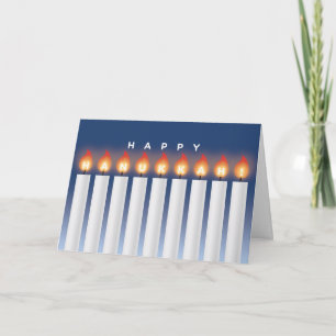 Hanukkah Card with Candles Feiertagskarte
