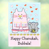 Hanukkah Cat and Mouse Window Cloning Fensteraufkleber (Blatt 3)