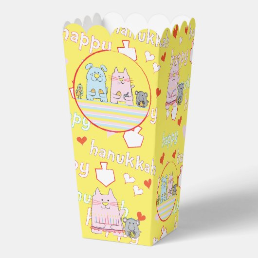 Hanukkah Cat Dog Mouse Bird Gefälligkasten Geschenkschachtel (Rückseite)