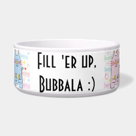 Hanukkah Cat Pet Bowl "Fill er' up, Bubbala" Napf