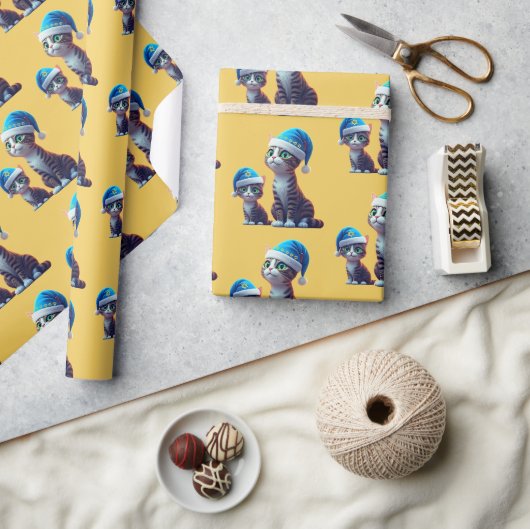 Hanukkah Cats Geschenkpapier (Kunsthandwerk)