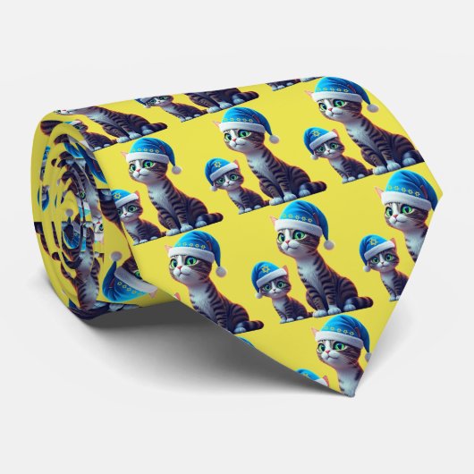 Hanukkah Cats Krawatte (Gerollt)