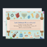 Hanukkah Celebration Einladung<br><div class="desc">Bei Hanukkah Einladung with a background of Hanukkah elementand an open Torah to hold your celebration details. (Light vector created by freepik - www.freepik.com) The card is easy to customize with your wording, machen, machen, machen, was Mitbewohner und paper shape options. Nicht exakt what you're looking for? All our products...</div>