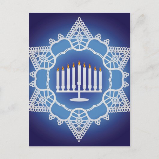 Hanukkah Celebration - Elegantes Design Postkarte (Vorderseite)