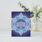 Hanukkah Celebration - Elegantes Design Postkarte (Stehend Vorderseite)