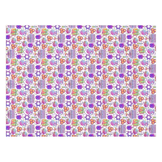 Hanukkah Celebration Tableclout Tischdecke (Vorderseite (Horizontal))