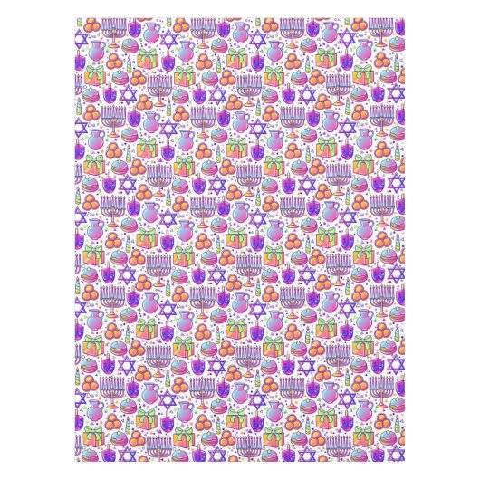 Hanukkah Celebration Tableclout Tischdecke (Vorderseite)