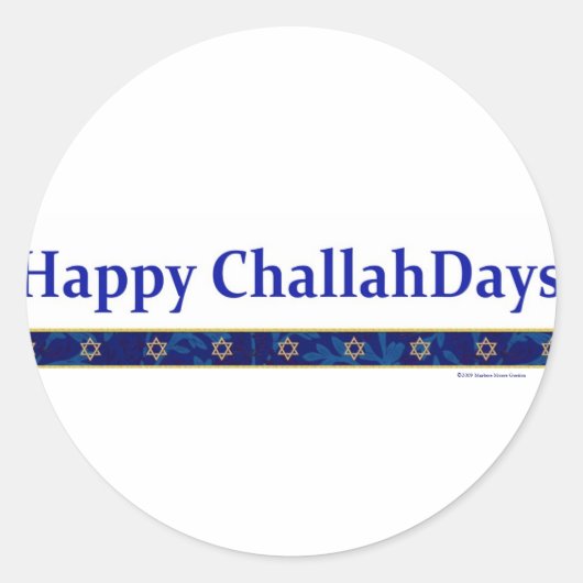 Hanukkah ChallahDays Stickers (Vorderseite)