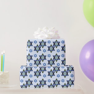 Hanukkah, Chanukah, Bar, Bat Mitzvah Star von Davi Geschenkpapier
