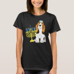 Hanukkah Chanukah Basset Hound Dog Menorah jüdisch T-Shirt<br><div class="desc">Hanukkah Chanukah Basset Hound Dog Menorah jüdisch</div>