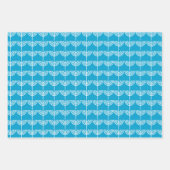 Hanukkah Chanukah Chanukkiah Menorah Muster Blue Geschenkpapier Set (Vorderseite 3)