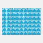 Hanukkah Chanukah Chanukkiah Menorah Pattern Geschenkpapier Set (Vorderseite)