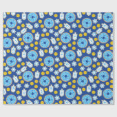 Hanukkah Chanukah Donuts Schokolade Cookies Muster Geschenkpapier (Flach)