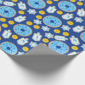 Hanukkah Chanukah Donuts Schokolade Cookies Muster Geschenkpapier (Ecke)