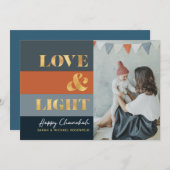 Hanukkah Chanukah Gold Liebe & Foto (Vorne/Hinten)