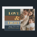 Hanukkah Chanukah Gold Liebe & Foto Gruß<br><div class="desc">Unsere Hanukkah / Chanukah Gold Liebe & Light Holiday Card ist eine elegante und elegante Art, Ihre Hanukkah / Chanukah Wünsche mit Freunden, Familie und Kunden zu teilen! Mit Platz zum Personalisieren mit Ihrem Namen und Foto. Anfragen, E-Mail oder E-Mail bestdresssedbread@gmail.com. Alles Gute! Brauchen Sie Hilfe bei diesem Design? Woll,...</div>
