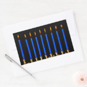 Hanukkah Chanukah Hanukah Hannukah Menorah Candles Rechteckiger Aufkleber (Umschlag)
