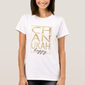 Hanukkah "Chanukah Happy Gold" Basic TShirt (Vorderseite)