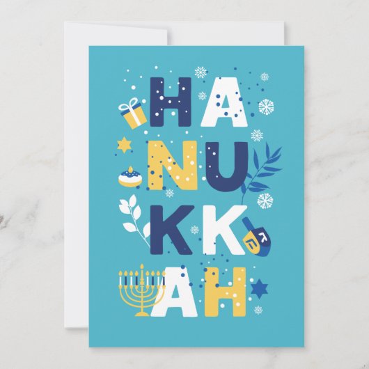 HANUKKAH Chanukah Menorah Dreidel Greeting Card (Vorderseite)