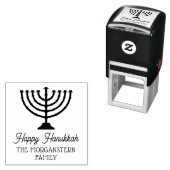 Hanukkah Chanukah Menorah Name Permastempel (Beispiel)
