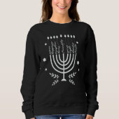 Hanukkah Chanukah Menorah Seven Lamps Jewish Holid Sweatshirt (Vorderseite)