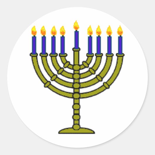 Hanukkah/Chanukah Runder Aufkleber (Vorderseite)