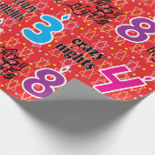 Hanukkah/Chanukah Wrapping Paper "8 Crazy Nights" Geschenkpapier (Ecke)
