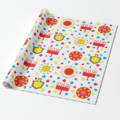 Hanukkah / Chanukah Wrapping Paper Colorful Crazy Geschenkpapier (Ungerollt)