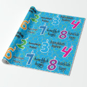 Hanukkah/Chanukah Wrapping Paper "Hanukkah Happy" Geschenkpapier (Ungerollt)