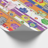Hanukkah/Chanukah Wrapping Paper Mouse and Friends Geschenkpapier (Ecke)