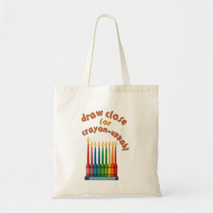 Hanukkah Chanukkah Crayon-ukkah Lustiges Menorah-G Tragetasche