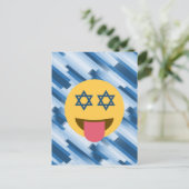 hanukkah chanukkah emoji feiertagspostkarte (Stehend Vorderseite)