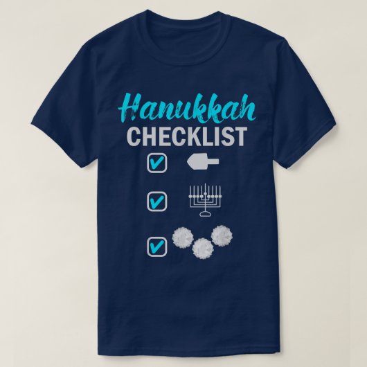 Hanukkah Checklist  T-Shirt (Design vorne)