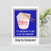 Hanukkah-Chinesisch-Einladung Einladung (Stehend Vorderseite)