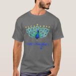 Hanukkah Christmas Peacock Menorah Chanukah jüdisc T-Shirt<br><div class="desc">Hanukkah Christmas Peacock Menorah Chanukah jüdisch</div>