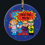 Hanukkah Circle Ornament<br><div class="desc">Hanukkah Circle Ornament (beidseitig). Persönlich gestalten, indem Sie Ihren bevorzugten Schriftart Stil, Größe, Farbe und Wortlaut wählen!</div>
