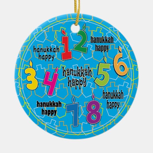 Hanukkah Circle Ornament (Vorne)